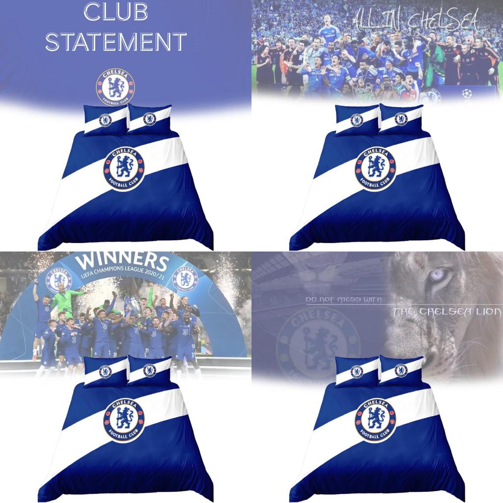 Chelsea Football Fan Gift Duvet Cover Set With Soft Polyester For Double Bed Bedroom Decor