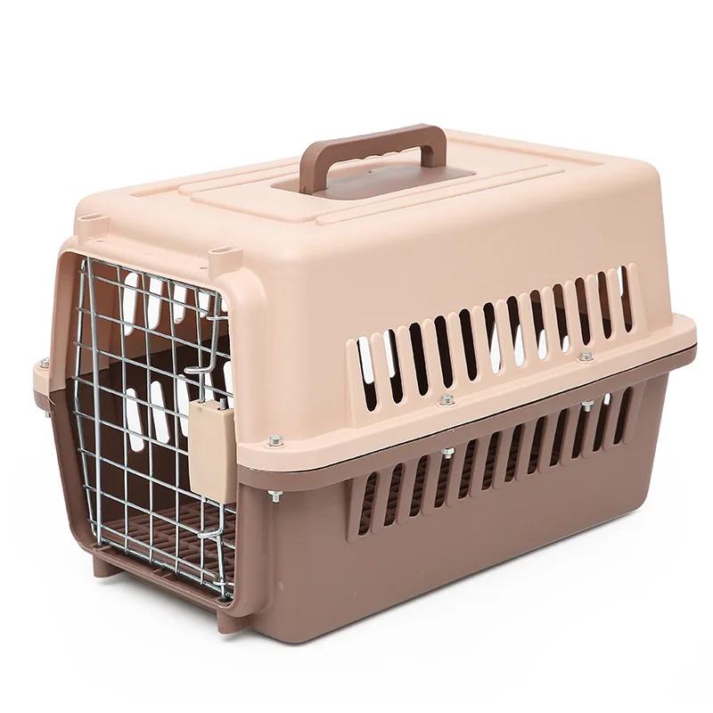 Grande cage en plastique pour chatGrande cage pour animaux de compagnie aérienneBoîte d'expédition pour chatFournitures portables pour animaux de compagnie en extérieur