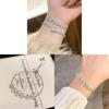 Summer 2024 Trendy Butterfly Shape Hand Chain With Zircon Accents For Ladies