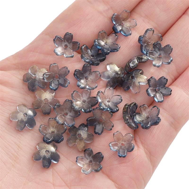 

10шт хрустальные бусины цветок свободные бусины-разделители для изготовления ювелирных изделий DIY браслет ожерелье 11mm синий/глубокий