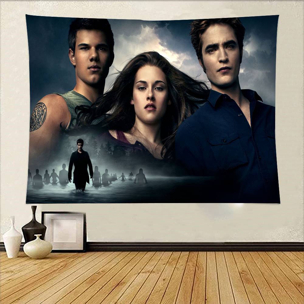 TV Twilight Isabella Edward Cullen Tapestry Wall Hanging Printed Polyester Tapestry INS Decoration Wall Decor