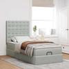 VidaXL Cadre de lit ottoman et matelas gris clair 90x190 cm velours, cadre de lit, cadre de lit rembourré, cadre de lit 3313583