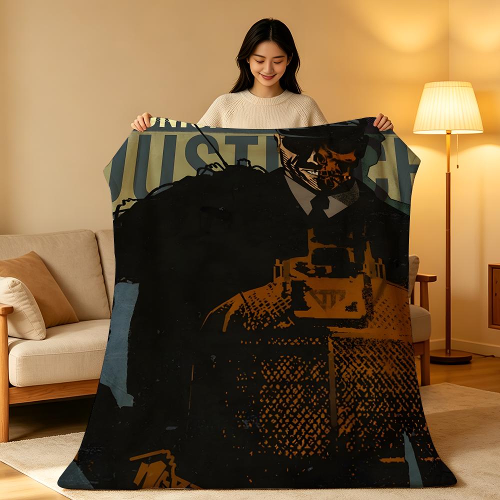 Game T-The O-Outlast T-Trials Throw High-Density Short Plush Blanket Soft Skin-Friendly for Sofa Nap Air-Conditioned Room