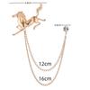 Fashion Metal Rhinestone Brooch for Women and Men Tasse Animal Lapel Pins Eagle Deer Wings Design Collar Pin Jewelry Gifts