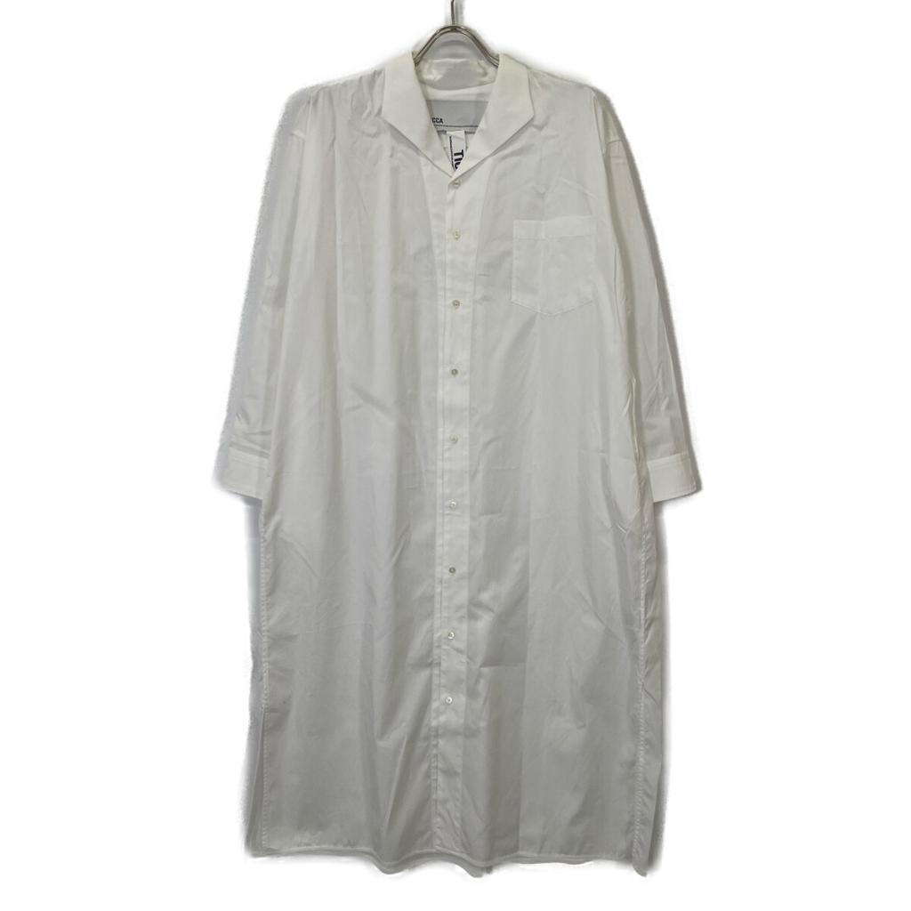 TICCA White open collar shirt dress dress F whiteUsed