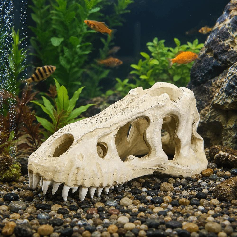 Kreative 3D-Schädel-Reptilienhöhle Ausgeschnittenes Reptilien-Kletterunterschlupf Aquarien-Enthusiasten