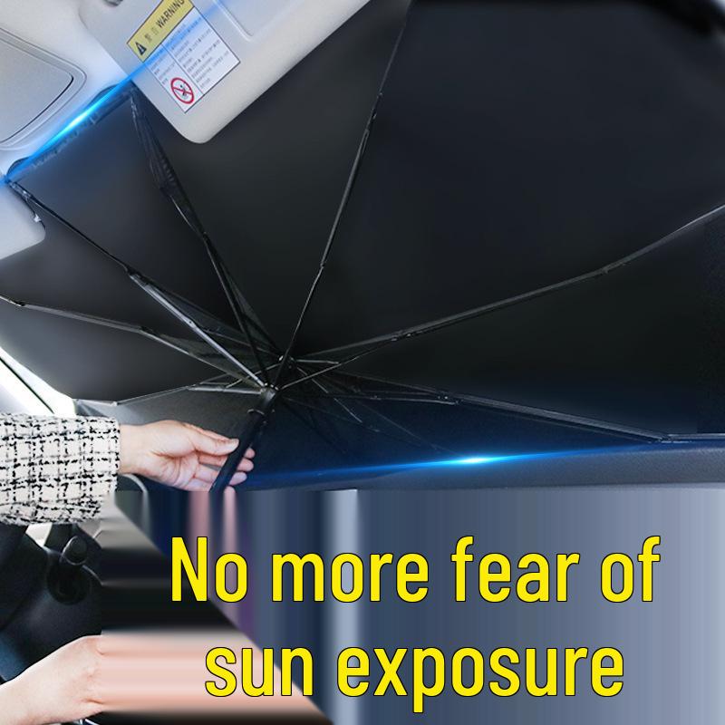 Car Windshield Sunshade - Titanium Silver Heat Insulation Visor