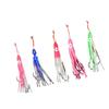 5Pcs Luminous Octopus Baits Silicones Luminous Octopus Squid Skirt Trolling Swimbait for Saltwater Freshwater Fishing
