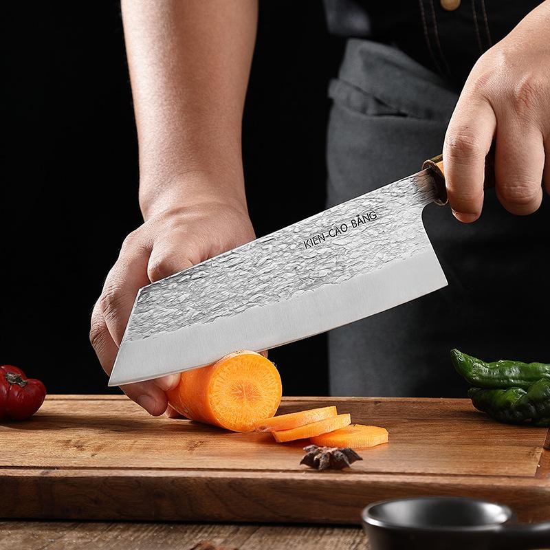 7inch Chef's Knife Hand Forged Kitchen Knives High Chromium Carbon Steel Chopping Knife Cooking Meat Vegetable Knife with Box