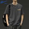 T-shirt da uomo in cotone, vestibilità larga, stile retrò americano