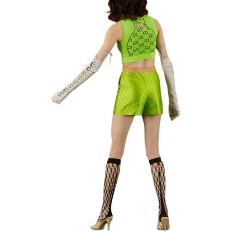 Gucci Gg Jersey Jacquard Sleeveless Top 'Fluo Yellow/Black' 693286-XJEFY-7401