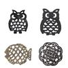 Decorative Dining Table Placemat High Temperatures Resistant Iron Art Trivet Household Metal Owl/Fish/Flower Shape Pad