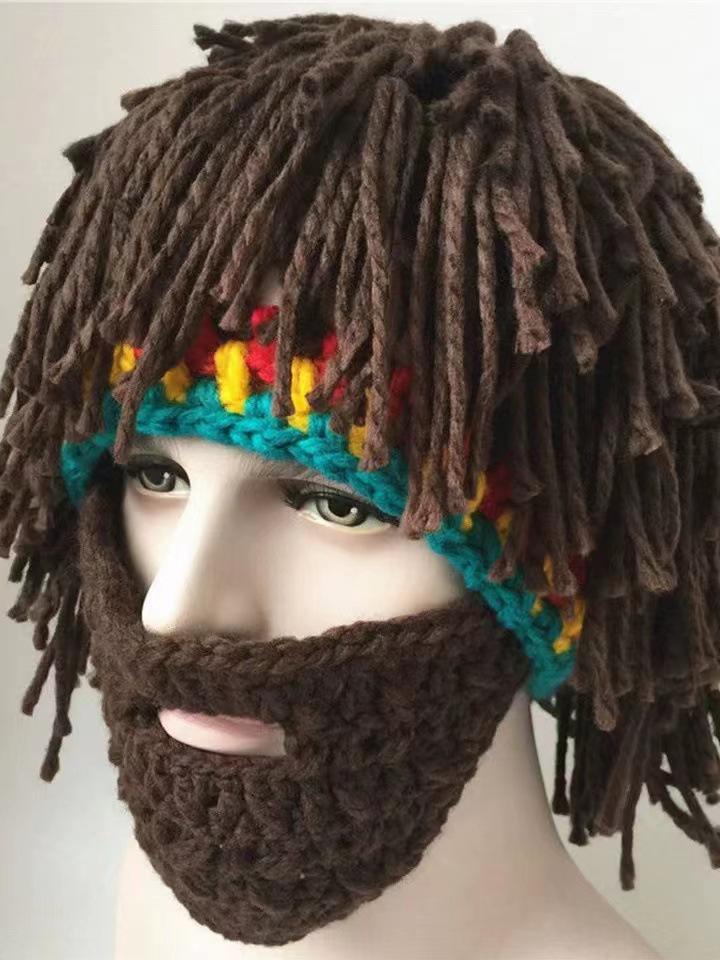 Dreadlocks Wool Knit Hat - Funny, Warm, and Trendy Wig Headwear for Men and Women