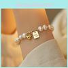 Elegant Heart Pearl Bracelet For Women With Alloy And Electroplated Design Perfect For Casual Wear