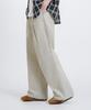 LEMAIN SECOND Linen-Like Elastic Waist Wide Pants [Light Beige]