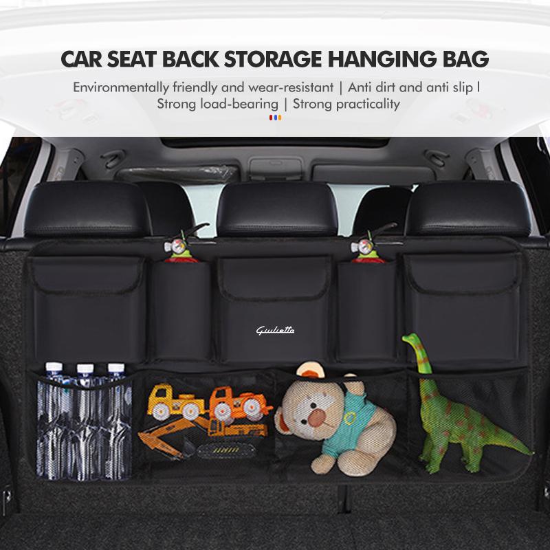CZHHO1 Large Capacity Car Trunk Hanging Storage Bag Interior Accessories For Alfa Romeo GT Stelvio F1 Brera Volante Tonale Gloria Disco