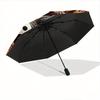 1pc Yin Yang Dragon Pattern Automatic Umbrella is Fashionable and Good-Looking,  Suitable for Travel and Daily UseW104