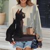 Loose Women's Long Sleeve T Shirt Autumn T-shirt Tops Cartoon Animal Printing Cat Pattern Fashion OverSize Women's Clothing