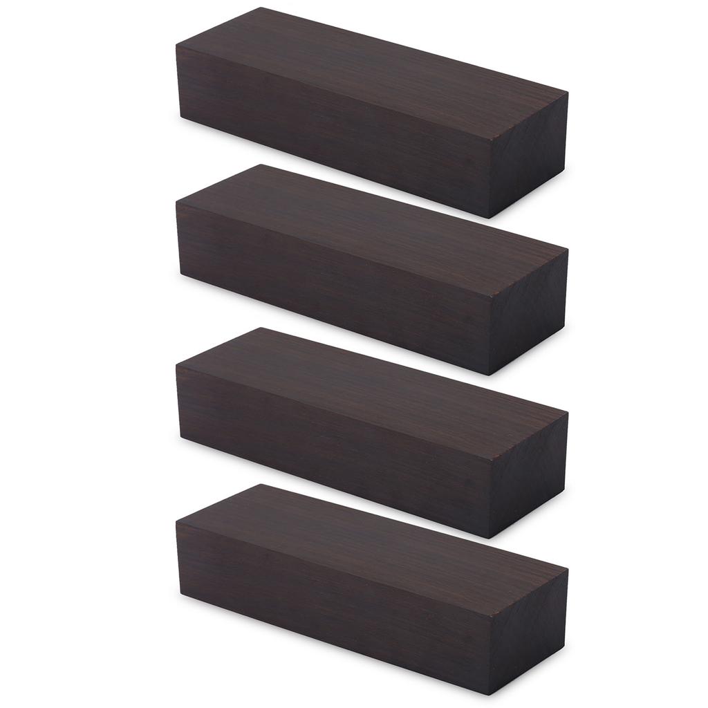 4 ks blok dřeva ebenového dřeva dřevěná deska rukojeti pro nástroje Nářadí 12x4x2,5cm