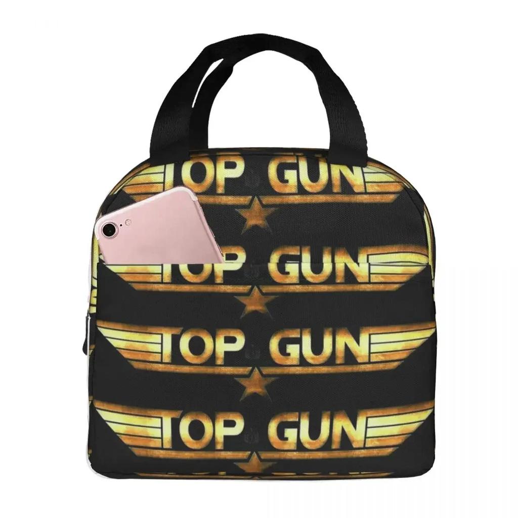 Air Force Fighter Jets Top Gun Tom Cruise Maverick Film Insulated Lunch Bag for Women Children Food Boxes Thermal Lunch Box Tote