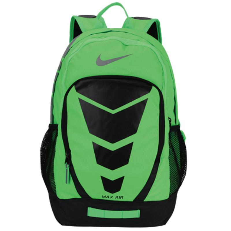 Nike Polyester Backpack Regular Unisex Black/Green Casual BA4883-330