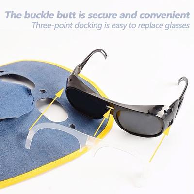 1Pc Cowhide Welding Mask Glasses Welder'S Face Protection Head Worn Argon Arc Anti Burning Face Welding Protection Mask