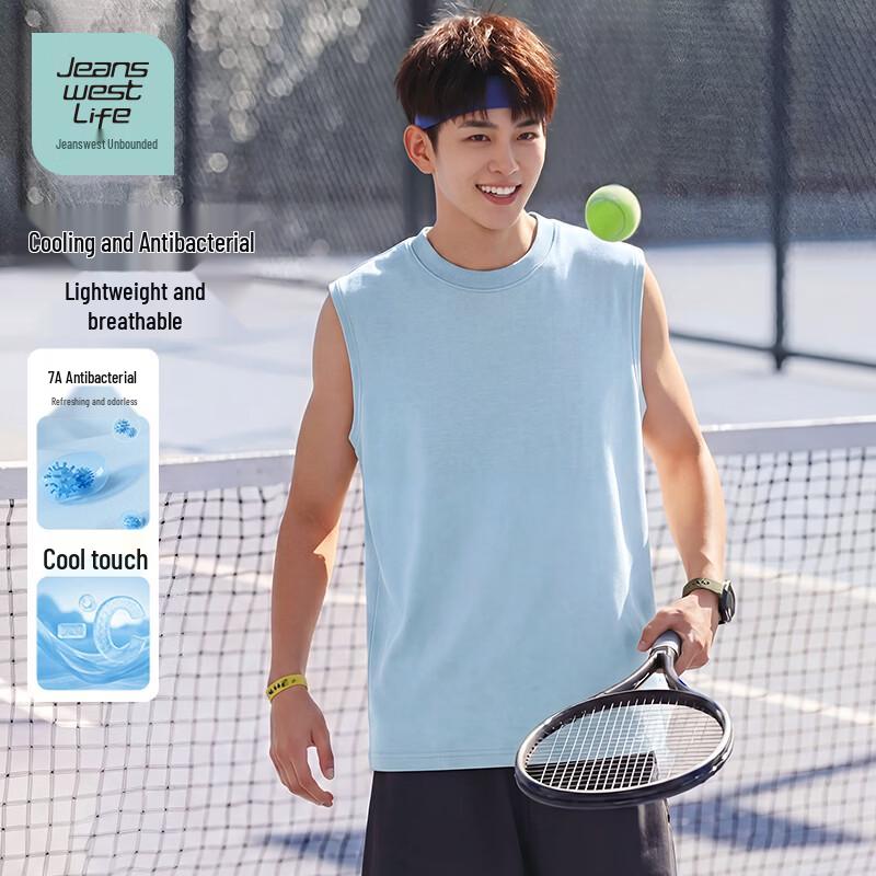 JEANSWEST LIFE Men's 7A Antibacterial Sleeveless T-Shirt