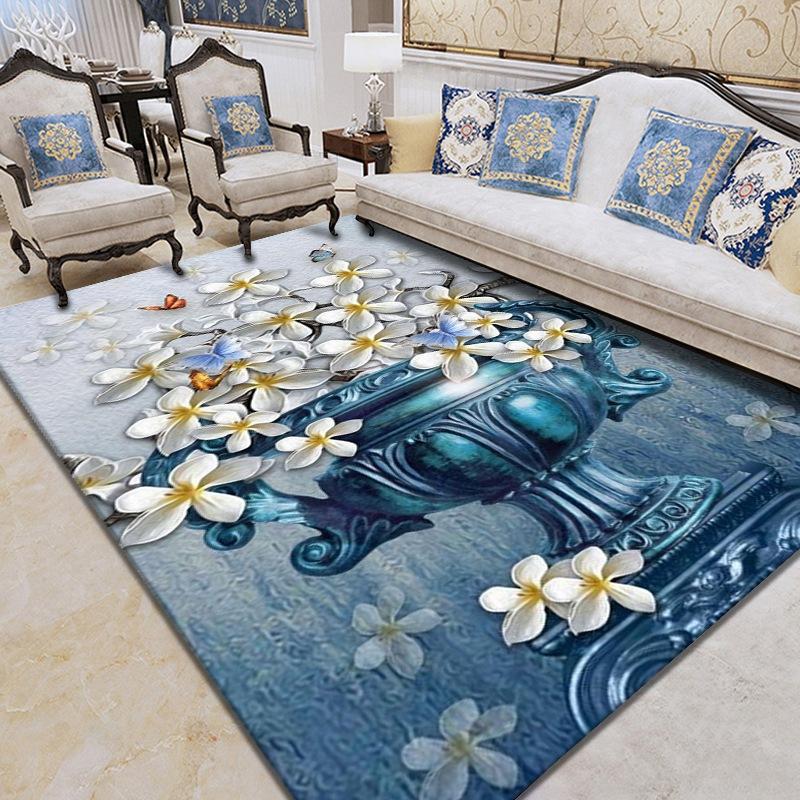 3D Carpet Living Room Bedroom Printed Carpet Wedding Floor Mat Modern and Simple Carpet