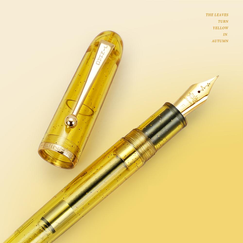 Jinhao 9013 Fountain Pen – Acrylic Transparent White, F/M Nib – Smooth Writing Pen for Office, School & Gift (Compare with 9019)