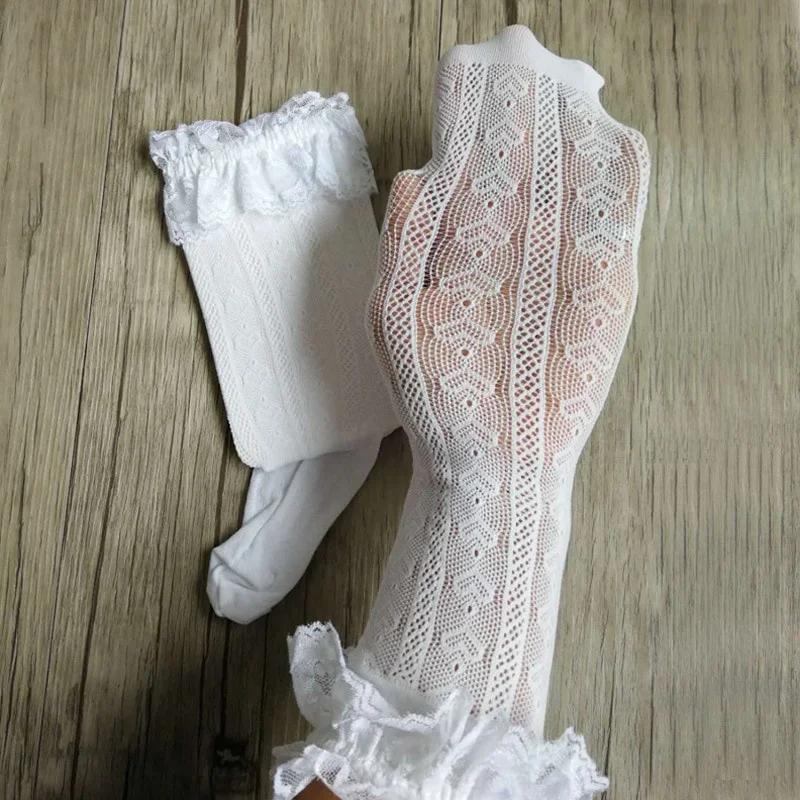 1 Pair New Lace Lovely Girls Socks Soft Sweet Women  Black StockingsKnee High Knee