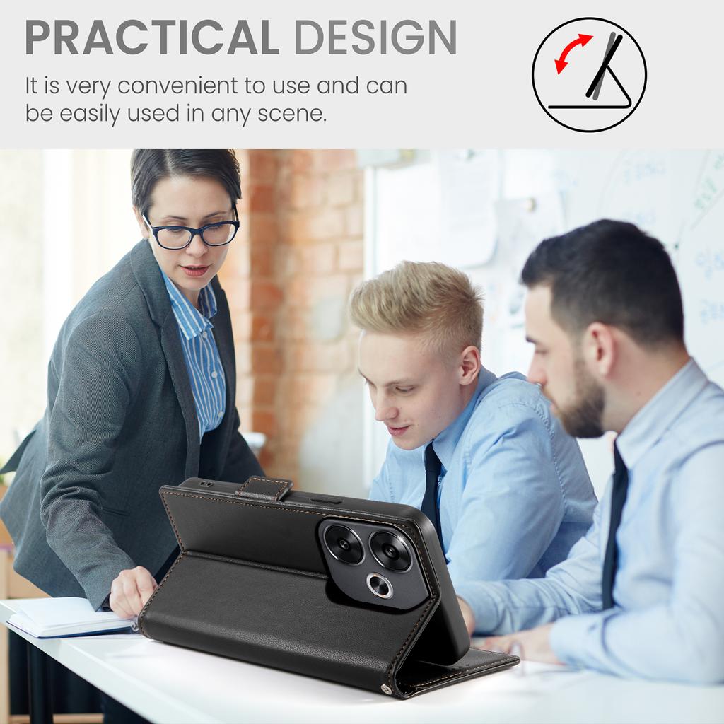 DF-010 For Xiaomi Redmi Turbo 3 5G/Poco F6 5G Stand Case PU Leather Wallet Phone Cover