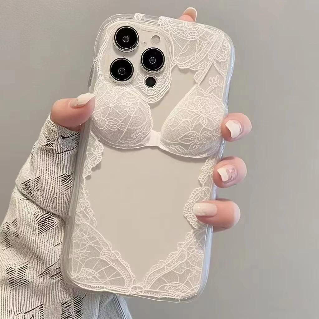 Fashion Sexy Lace Phone Case For Xiaomi Redmi 15 15C 14C 13C 12C 10C K50 K40 Note 14 13 12 11 10 9 Pro Plus 4G 5G Soft TPU Cover