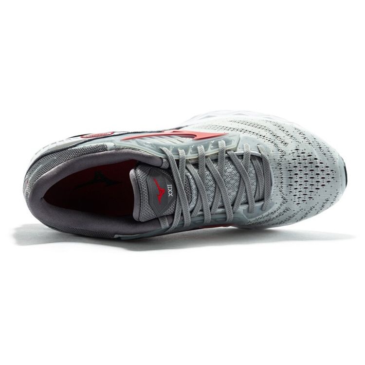 Mizuno Creation Comfortable Mesh Shock Absorbing Non-Slip Low Top Running Shoes Men Sneaker Silver Gray J1GC210164