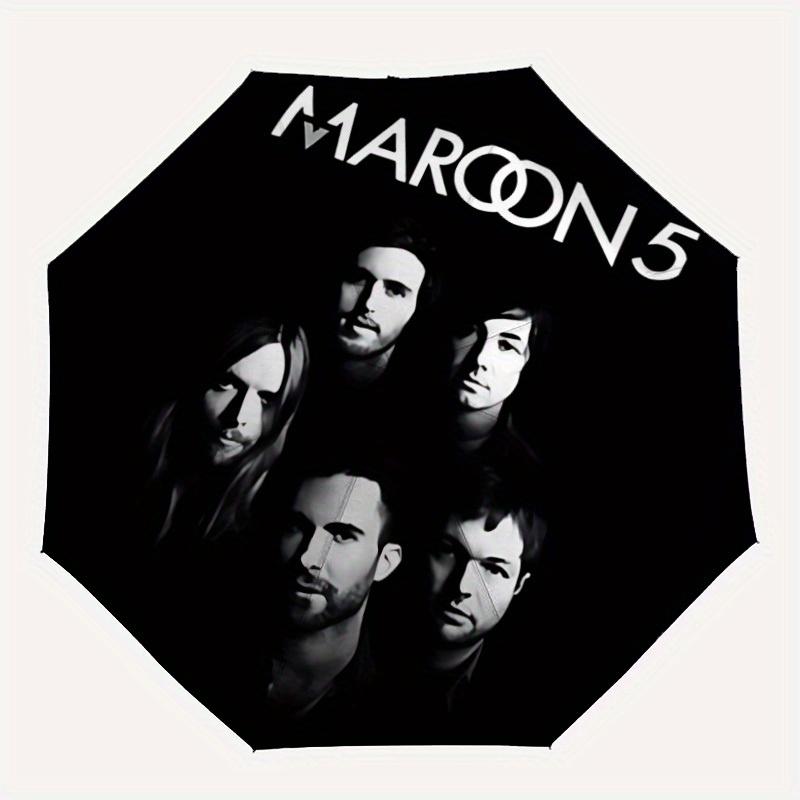 

1pc Maroon 5 Automatic Opening/closing Umbrella, Windproof, Foldable Sunshade, Perfect Gift for Friends, Durable Handle yy250815135
