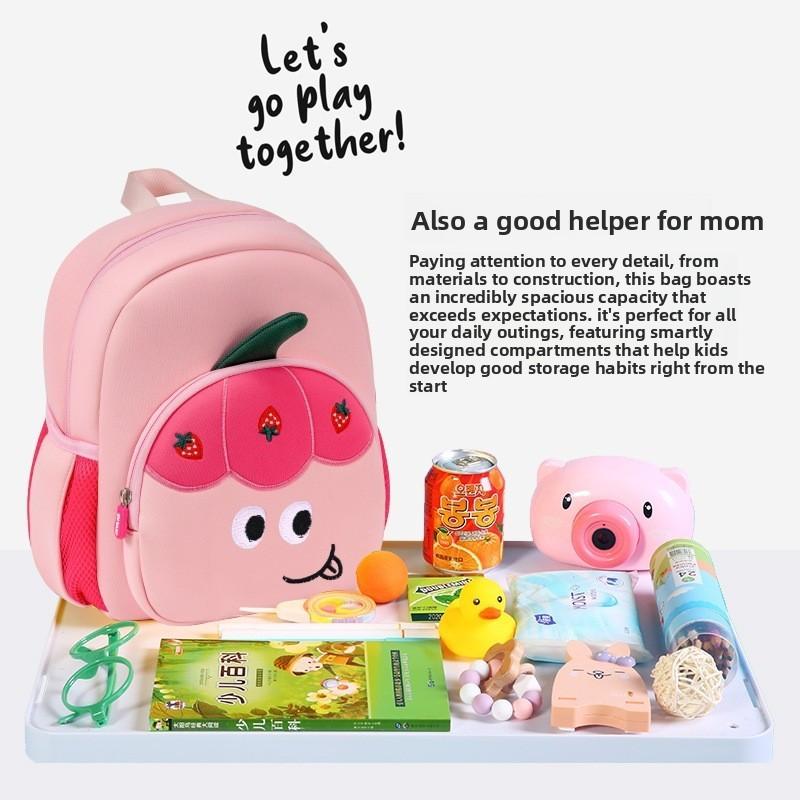 Kids Fruit Pattern Junior Backpack With Padded Straps For School Use