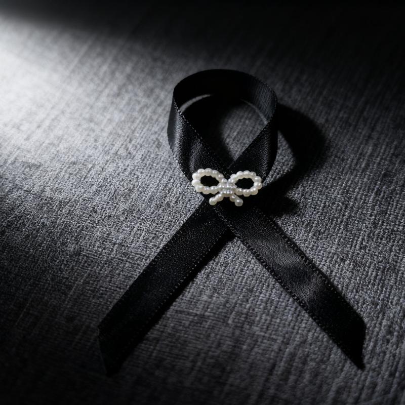 

Black Ribbon Brooch Funerals Memorial Pin Mourning Corsage Women Men Ribbon Tie Pin Suit Shirt Collar Pins Clothing Accessories