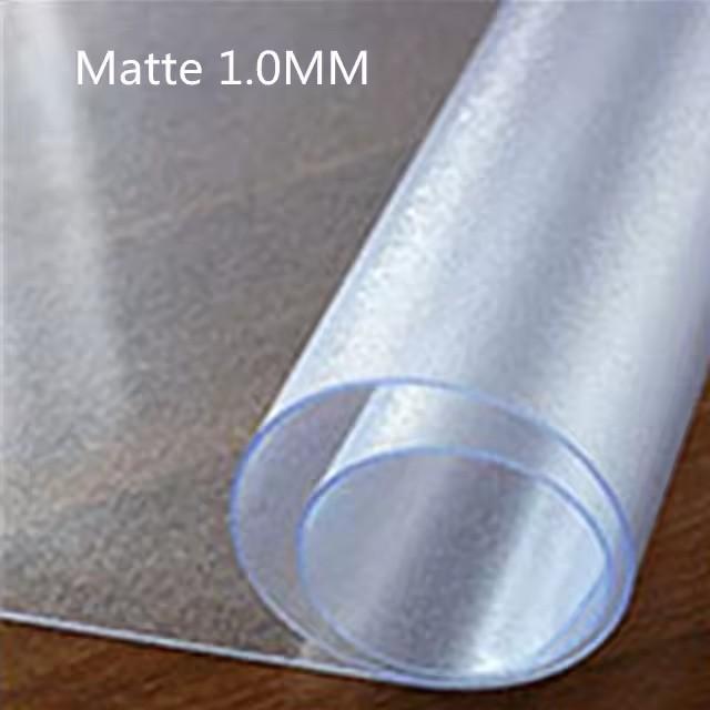 1.0mm Soft Glass Tablecloth Transparency PVC Table Cloth Waterproof Oilproof Kitchen Dining Table Cover for Rectangular Table