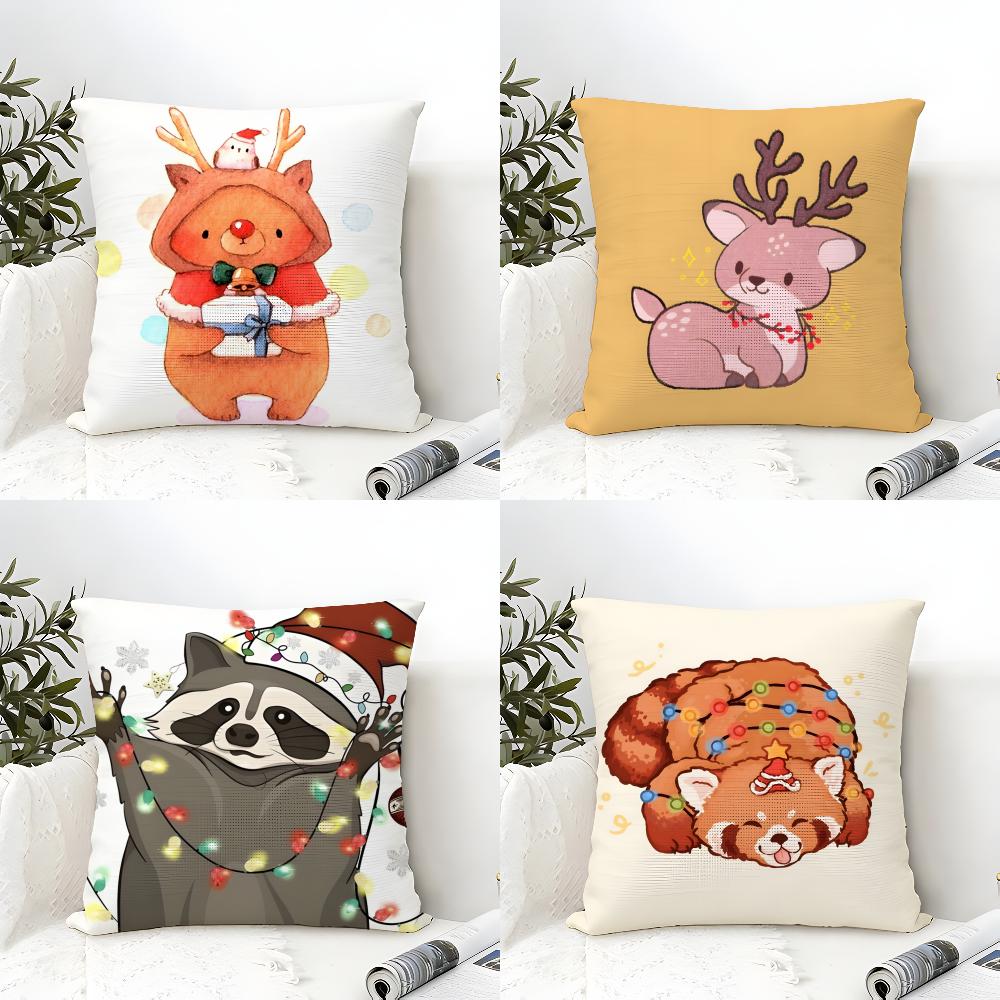 2 Funny Animals On The Internet Pillow Case Home Living Room Decoration Linen Pillowcover Pillow Cases Cushion Cover