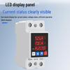 Adjustable Single-Phase DIN Rail Voltage Protector with Digital Display 220V 63/80/100A