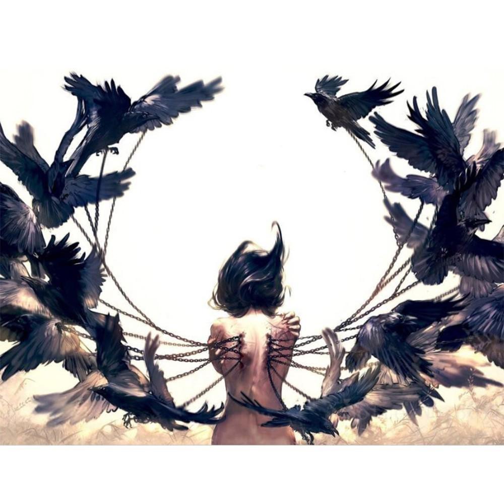 Full Square/Round Diamond Painting Mountain Landscape Mountain Pictures of Rhinestones 5D Diamond Embroidery Tiger Deer Animal Mosaic Wall Art