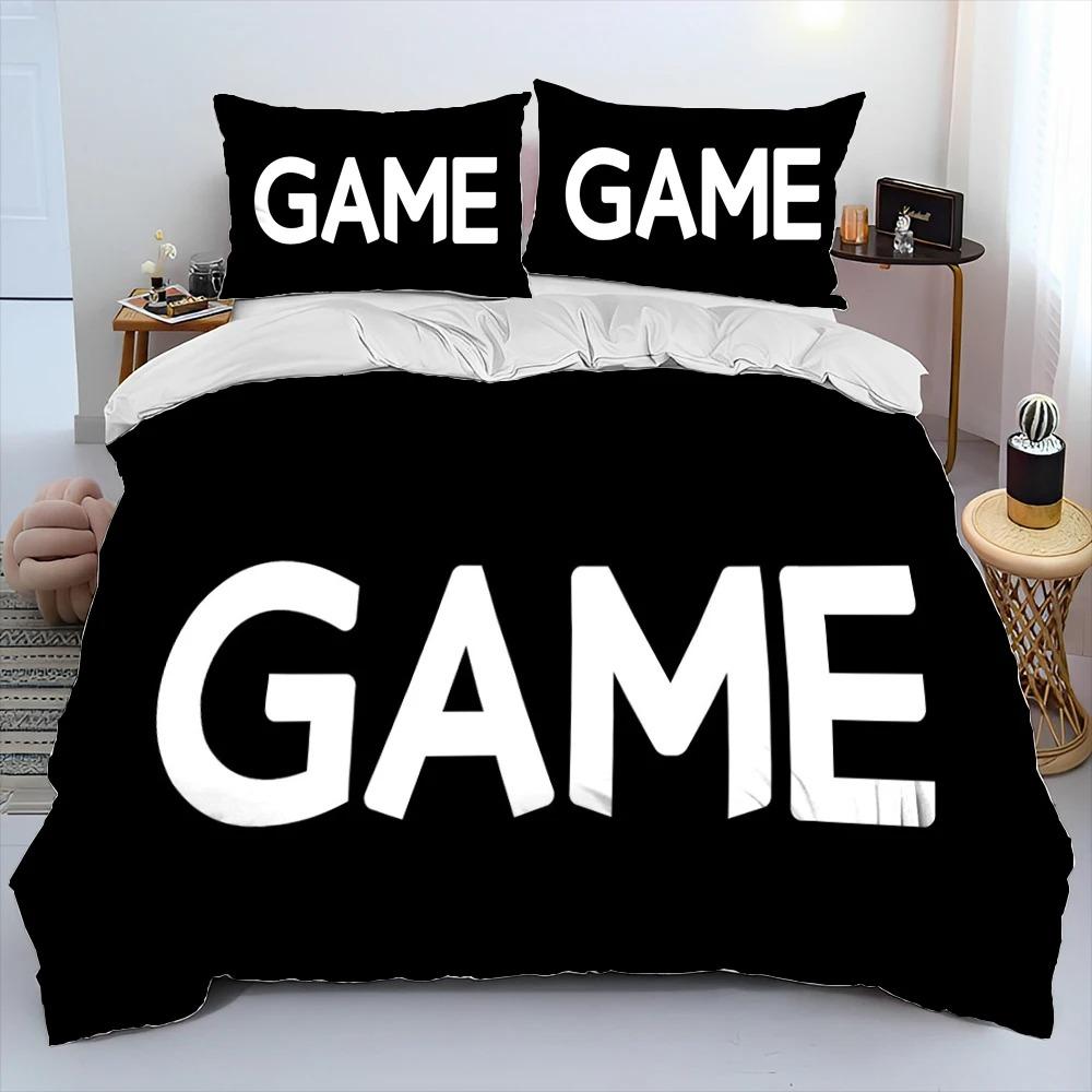 

Мультяшный комплект постельного белья Gamer Game Over, пододеяльник, комплект для кровати, покрывало, наволочка, комплект постельного белья размера кинг/квин для взрослых мальчиков EU single(135x200cm)