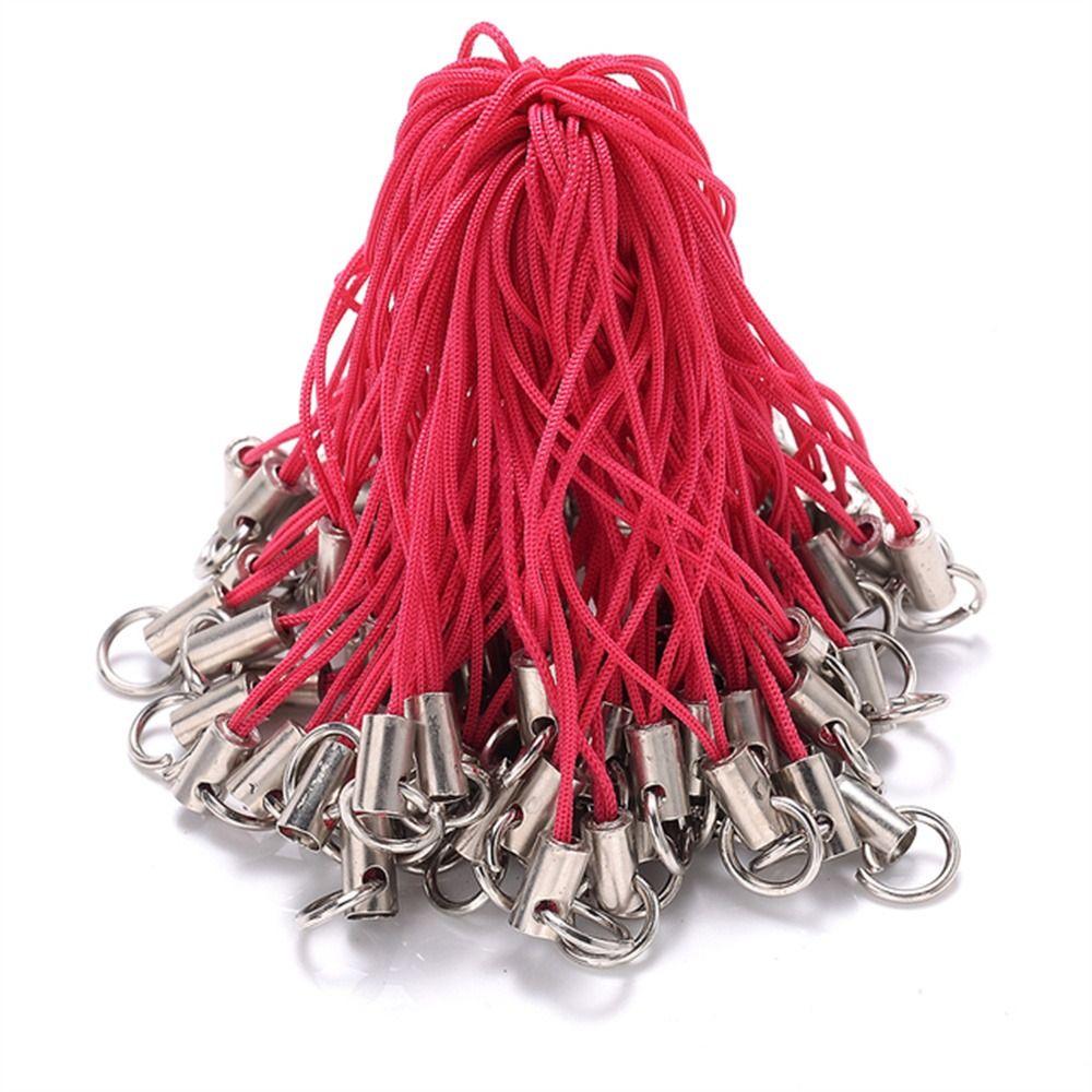 Straps Polyester Cord Lanyard Strap Cord DIY Keyring Pendant Jump Ring Lanyard Rope Keychains Cord
