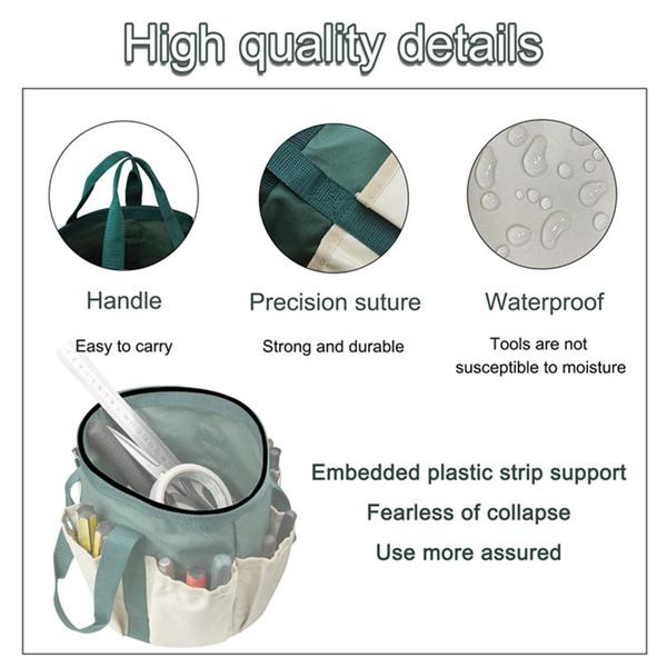 1PC Gardening Tool Storage Bag, Garden Tool Tote for w/ 6 Pockets Garden Tool Organi