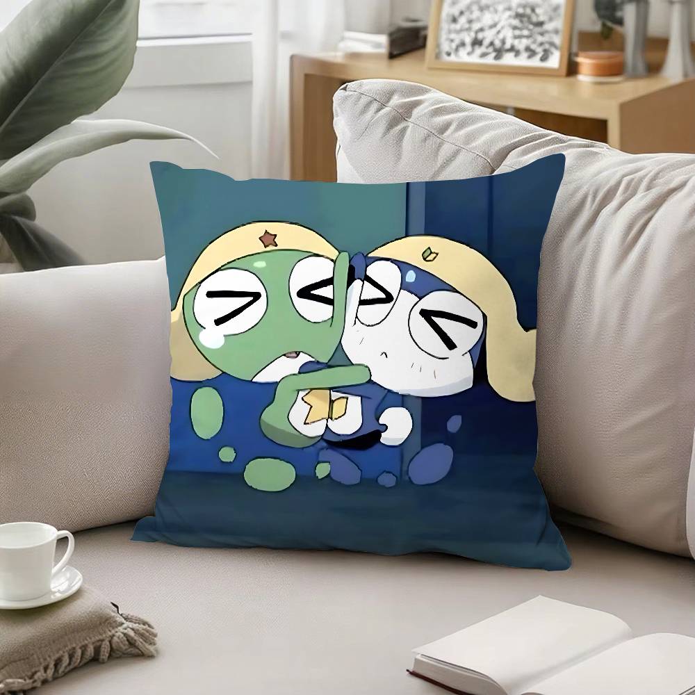 Keroro Sgt. Frog Throw Pillow Covers Pattern Cushion Cover Suitable For Sofa Bedroom Car Pillow Cover