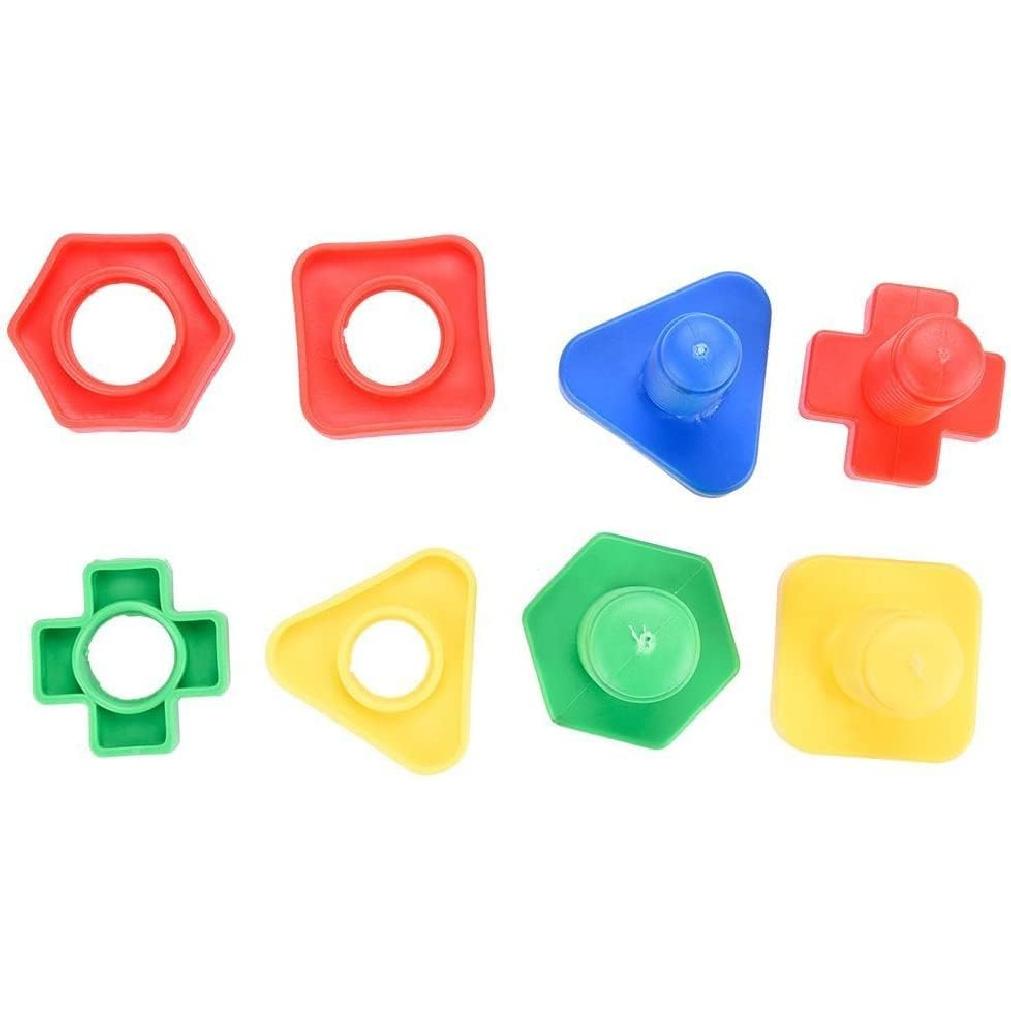 4pcs Bird Intellective Toys Nuts and Bolts for Parrot Parakeet Cockatiel Conure Macaw African Grey Cockatoo Budgie Lovebird Canary Cage Part