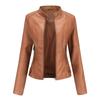 Faux Leather Jacket Women Spring Autumn Women's Moto Biker Jacket Red Black Coat Outerwear