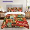 Vintage Cocacola Bottle Artwork Bedding 1 Duvet Cover 2 Pillowcase Without Core Soft And Comfortable Bedding Set Duvet Cover And Pillowcase