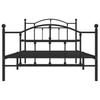Metal Bed Frame with Headboard and Footboard Black 107x203 cm