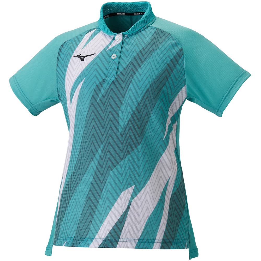 

Теннисная одежда Dry Aeroflow Game Shirt Highly Ventilated Dynamotion Fit 62JA2201 Turquoise x White M [Mizuno] Женская