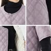 Yousheng Winter Down Coat Padded Round Neck Pockets Buttons Closure Windproof Heat Retention Daily Cold Weather Inner Layer Clothes Cotton Jacket